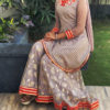Beige and Red Kurti with Palazzo