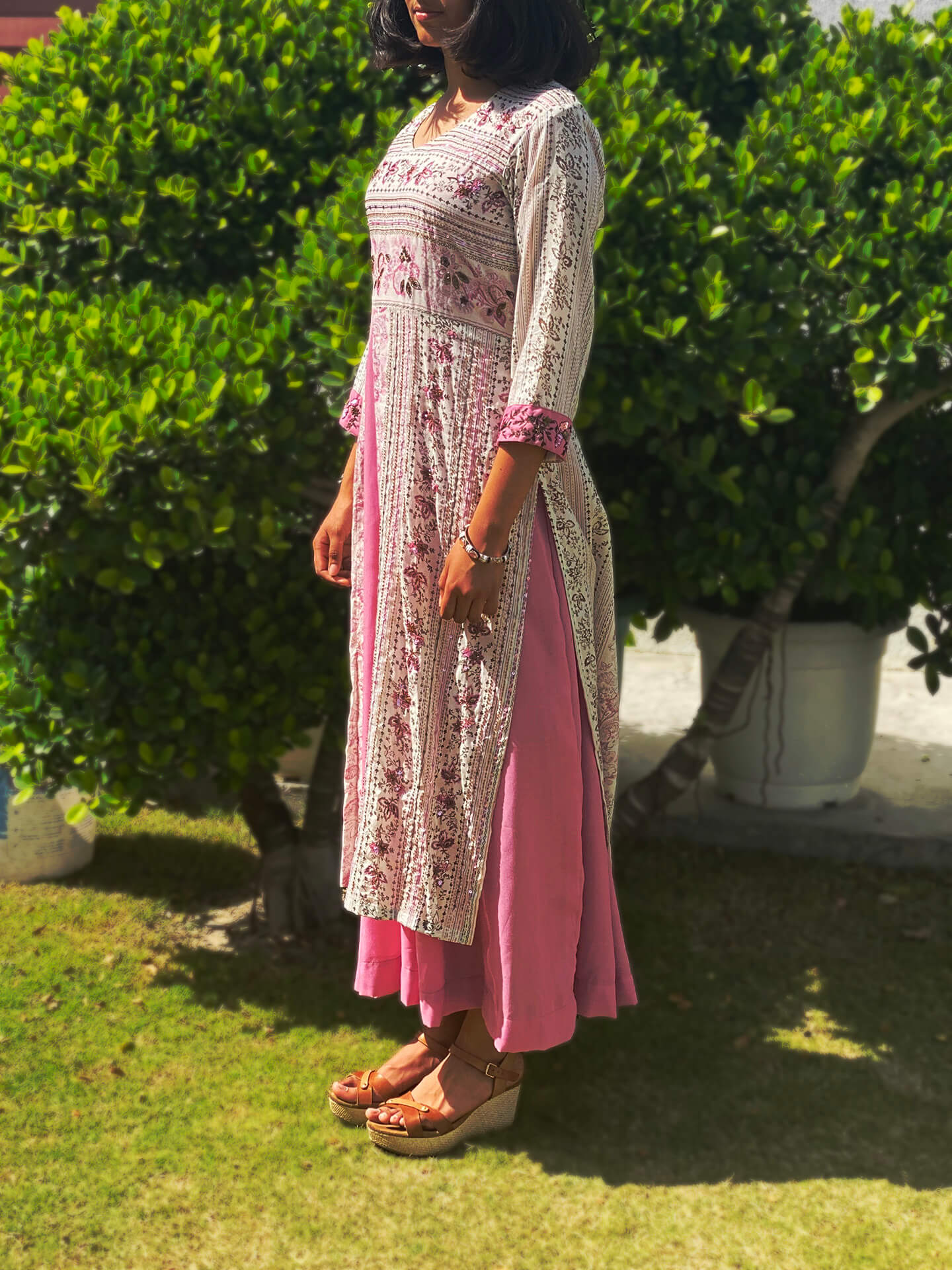 Maroon Pure Viscos Silk Long Kurti With Bottom | One piece dress design, Long  kurti designs, Girls dresses sewing