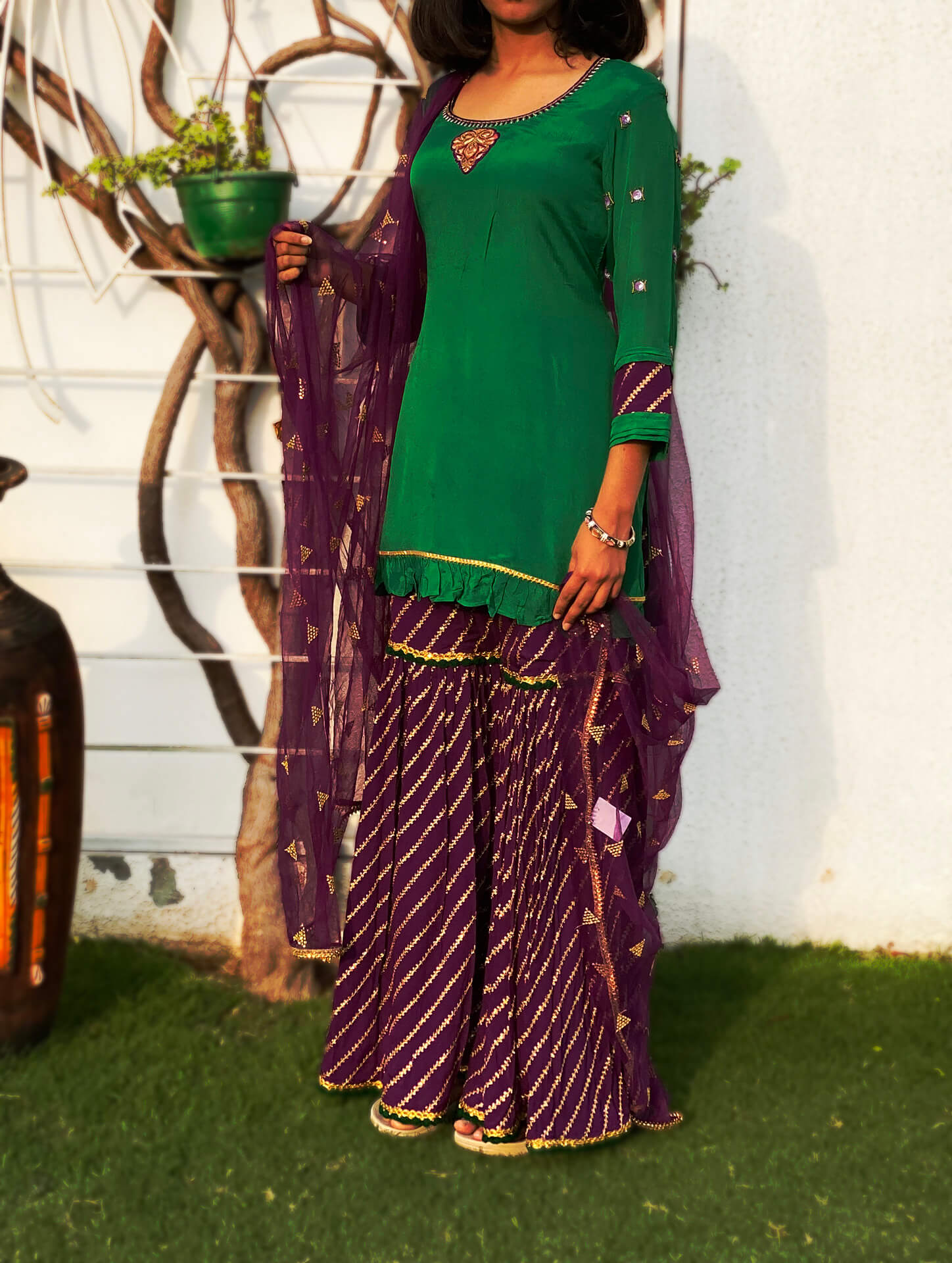 Exclusive Lavender Color Crepe Fabric Readymade Kurti Bottom Set | Unique  fashion, Printed kurti, Long choli lehenga