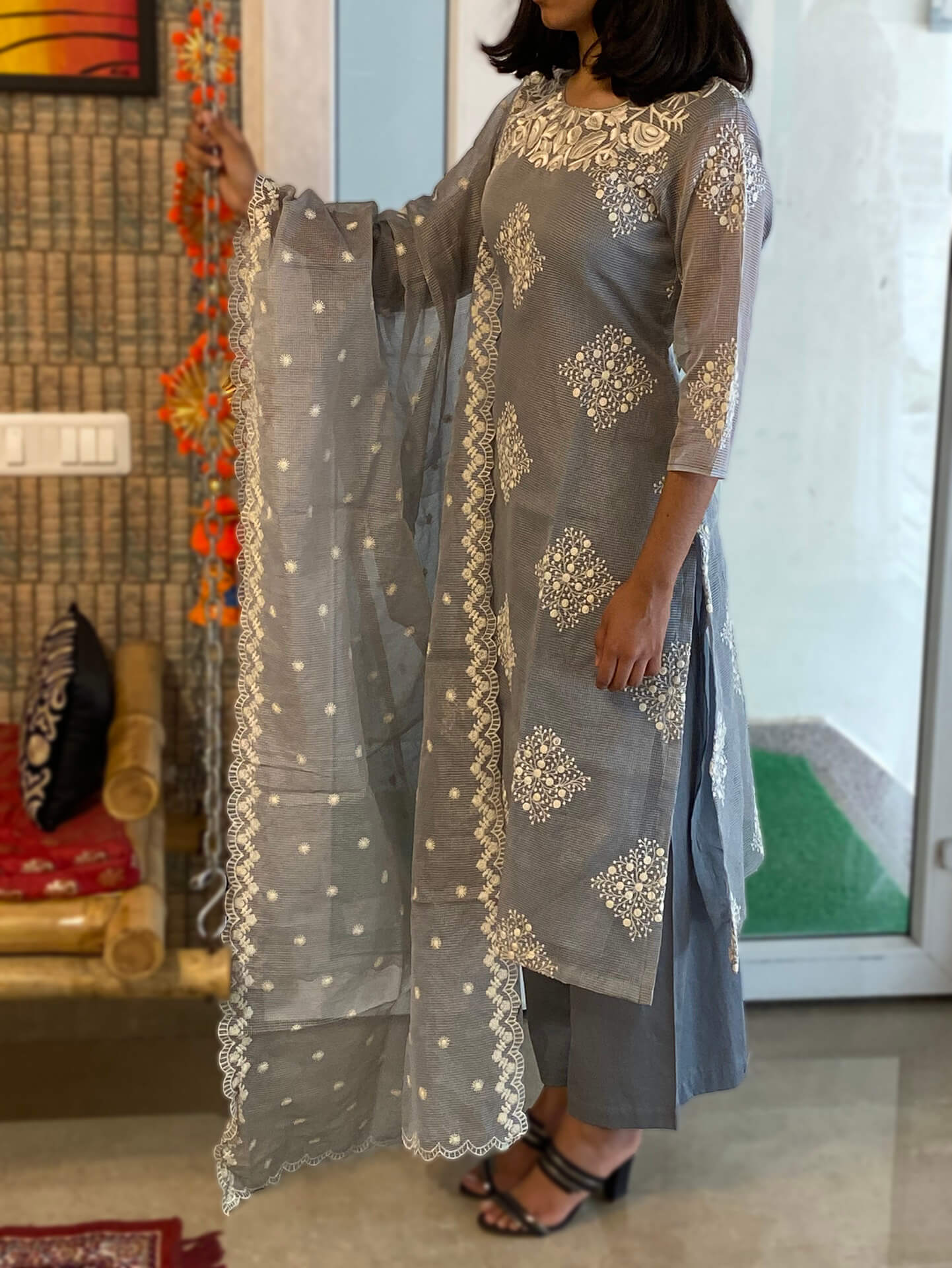 Buy online Grey Cotton Blend Kurti from Kurta Kurtis for Women by Libas  Garments for ₹499 at 29% off | 2024 Limeroad.com