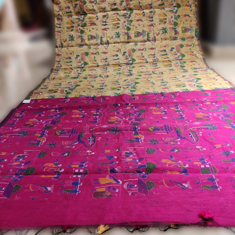 Chanderi Cotton Traditional Print Saree