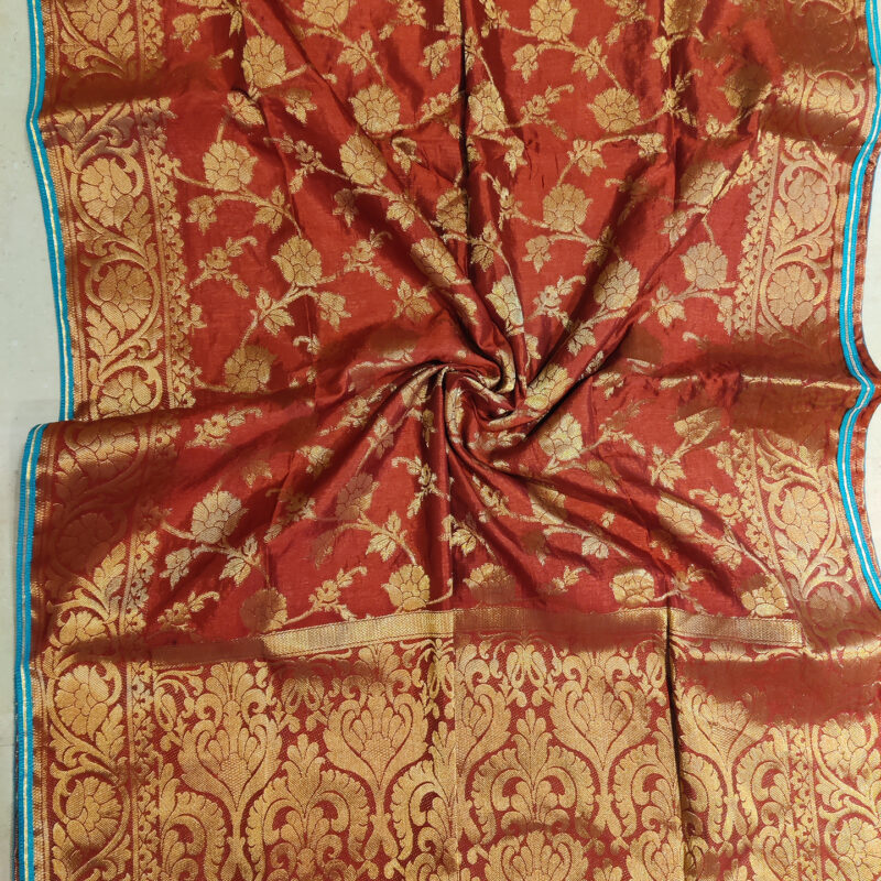 Brocade Silk Banarasi Red Dupatta