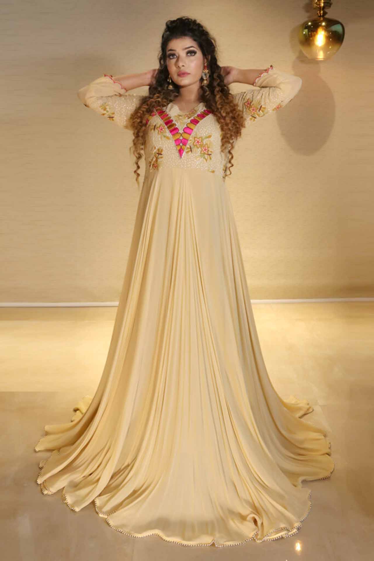 Sand Colour Long Dress